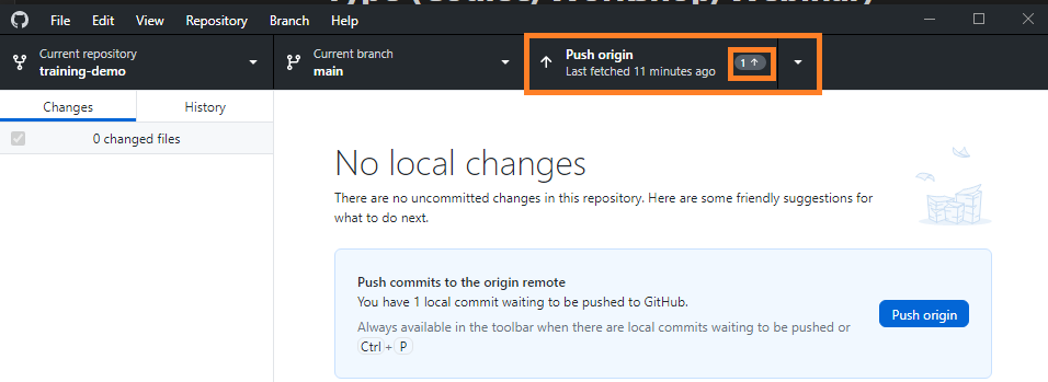 Pushing the Changes to GitHub