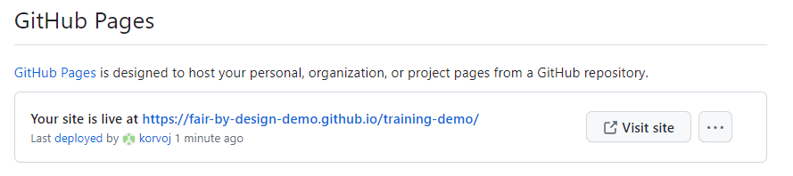 GitHub Pages Generated URL