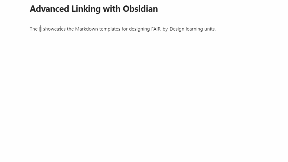 Adding a Link with Obsidian