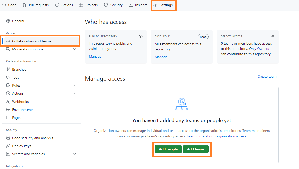 Adding Repository Collaborators